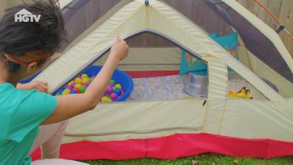 193 - 270011 - Using an Old Tent for Playtime